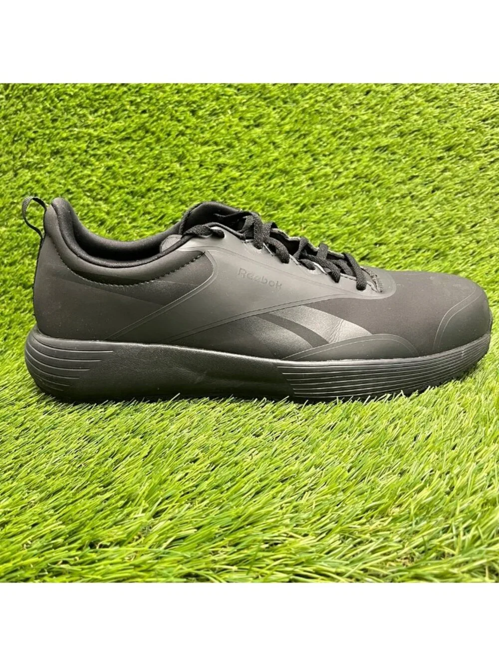 Reebok Lite Plus 4 Mens Size 10.5 Triple Black Composite Toe Safety Work Shoes